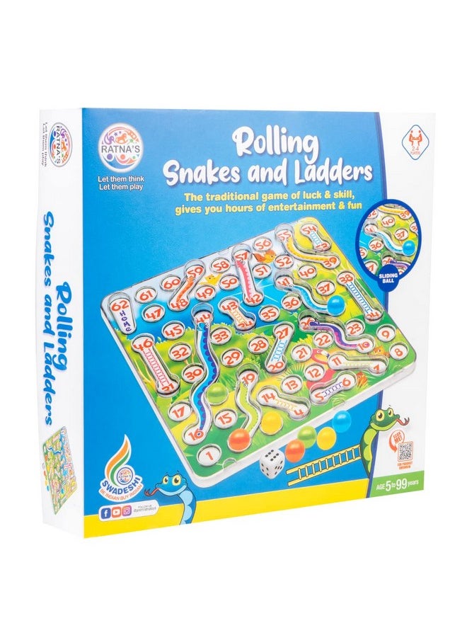 Ratna's Rolling Snakes & Ladders with Sliding Ball Concept | A New Way of Playing This Traditional Board Game for Kids & Family