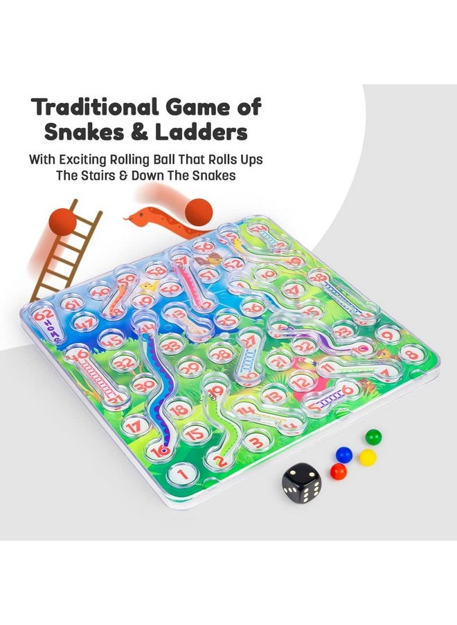 Ratna's Rolling Snakes & Ladders with Sliding Ball Concept | A New Way of Playing This Traditional Board Game for Kids & Family