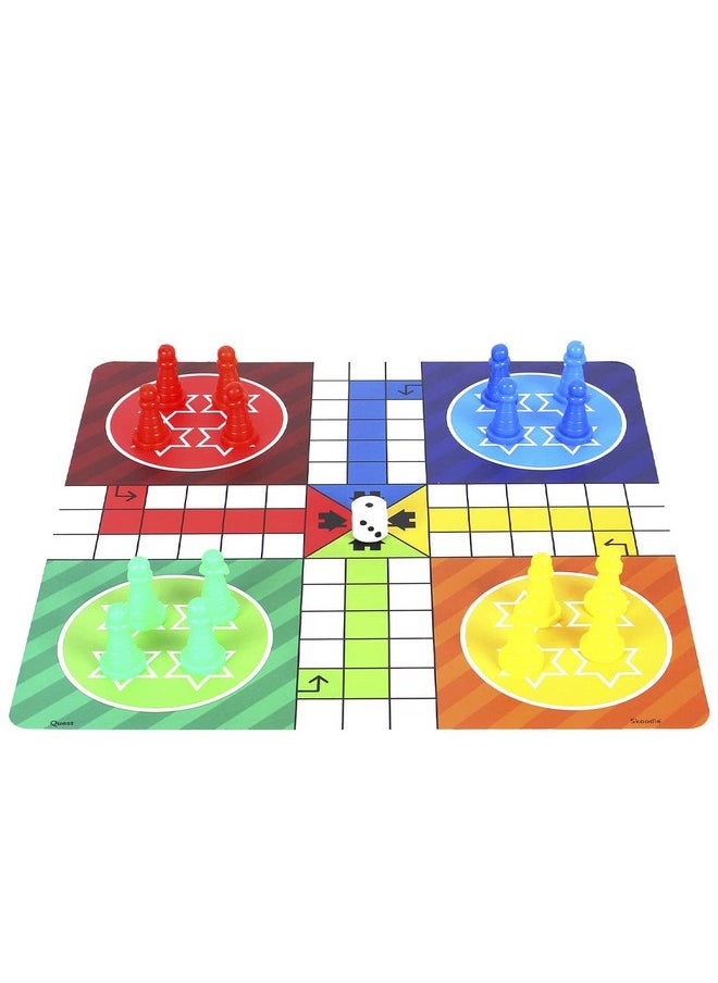 SKOODLE Quest Centurion 5 Double Sided 100 Classic Family Board Games Collection 3D Box for Adults & Kids Fun with Family & Friends, Chess, Ludo, Checkers & More - Age 3+Years,Multicolor