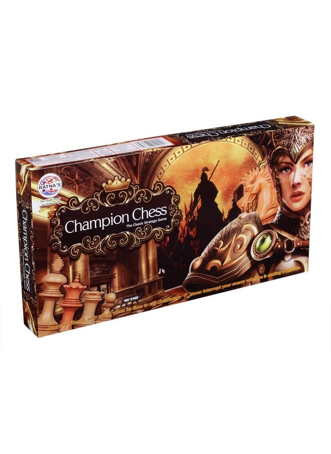 Ratna's Classic Strategy Game Champion Chess Jumbo to Develop Strategy Building and Concentration (Jumbo)