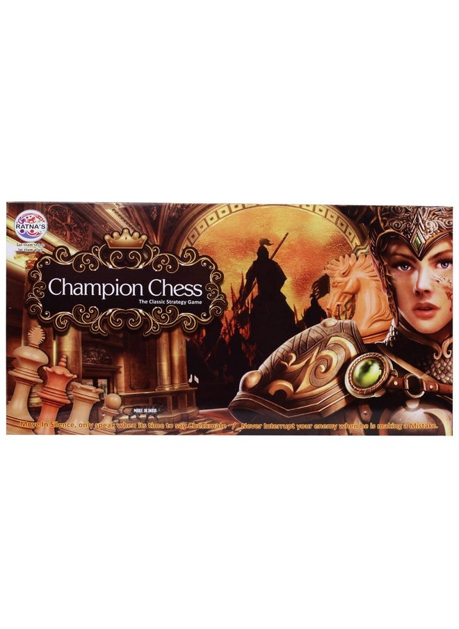 Ratna's Classic Strategy Game Champion Chess Jumbo to Develop Strategy Building and Concentration (Jumbo)
