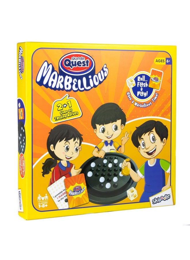 Skoodle Quest Marbellious - Classic Brain Teaser & Strategy, Develops Non-Verbal Thinking Skills & Creativity, Fun Board Game for Kids Above 6 Years