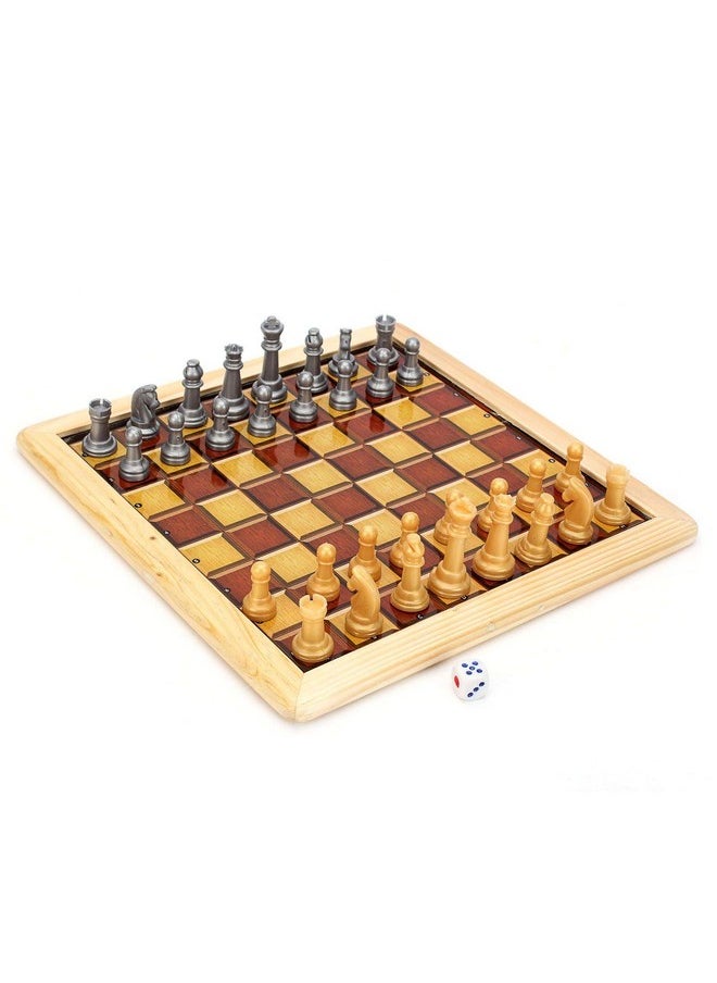 Ratna's Strategy Game Magnetic Wooden Art Chess and Ludo for Kids to Develop Their Logical Thinking and Strategy Building