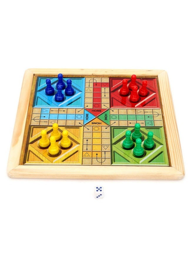 Ratna's Strategy Game Magnetic Wooden Art Chess and Ludo for Kids to Develop Their Logical Thinking and Strategy Building