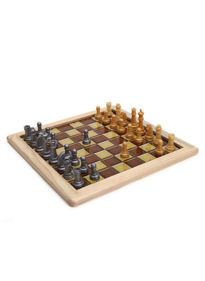 Ratna's Strategy Game Magnetic Wooden Art Chess and Ludo for Kids to Develop Their Logical Thinking and Strategy Building