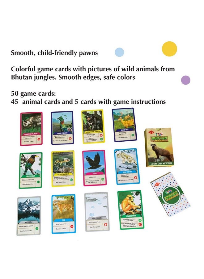 KAADOO Animal Buddy - Animals of Bhutan Discovery Game - Play & Learn Kids Board Game-Fantastic Introduction for 4+ Year olds- Fully Made in India (2 Players)