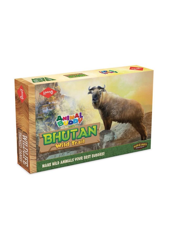KAADOO Animal Buddy - Animals of Bhutan Discovery Game - Play & Learn Kids Board Game-Fantastic Introduction for 4+ Year olds- Fully Made in India (2 Players)