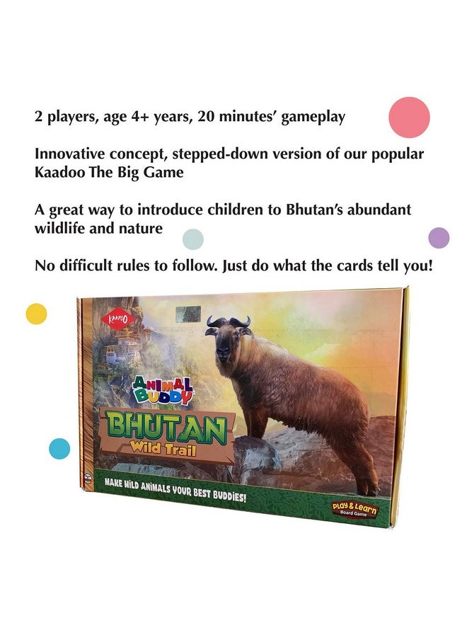 KAADOO Animal Buddy - Animals of Bhutan Discovery Game - Play & Learn Kids Board Game-Fantastic Introduction for 4+ Year olds- Fully Made in India (2 Players)
