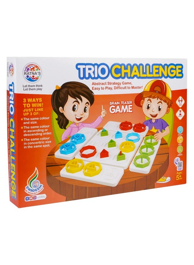 RATNA'S Trio Challenge Brain Teaser Strategy & War Games Board Game