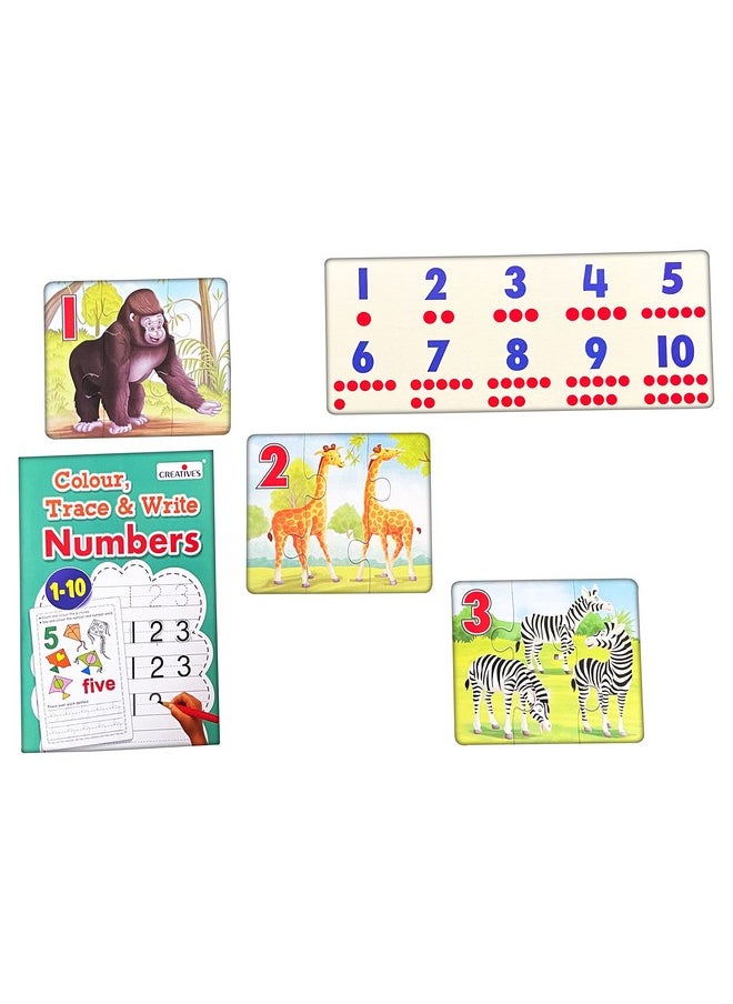 Creative's Count & Learn Numbers | Learn & Practice Writing Numbers | Counting Animal Puzzles | Learn Numbers Puzzles| Educational Puzzles for Kids | Early Learning Game | Ages 3 & Up