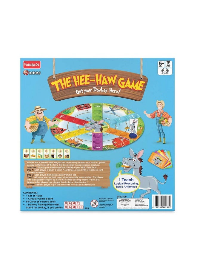 Funskool Games - The HEE Haw Game, Educational Game, Teaches Basic Arithmetic and Logical Reasoning, Kids and Family, 2 - 6 Players, 5 & Above