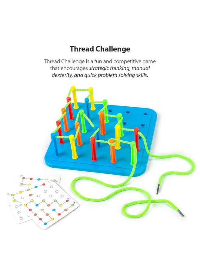 RATNA'S Thread Challenge with 60 Challenge Cards 2 Players Board Game for Kids & Adults