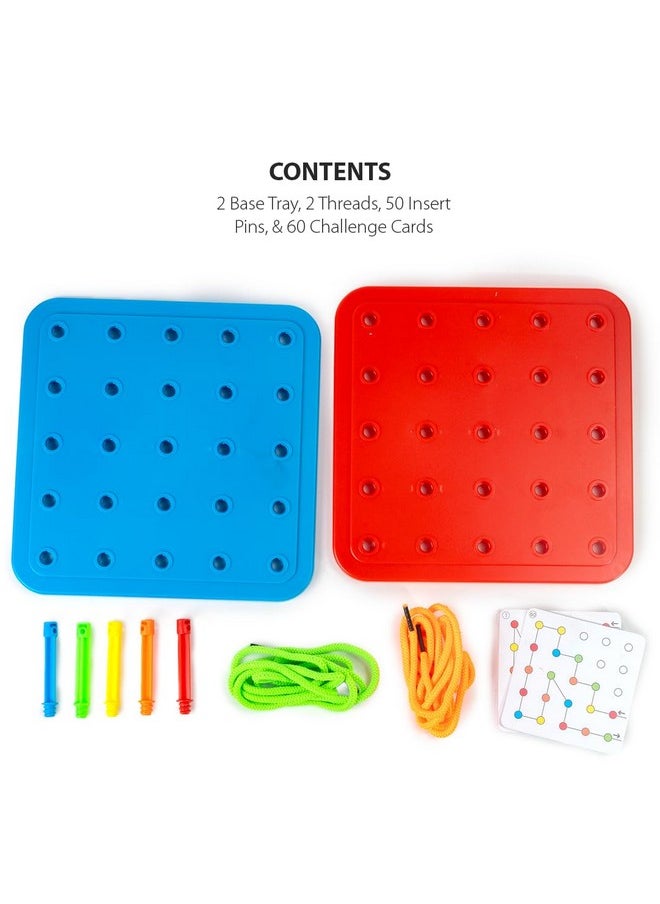 RATNA'S Thread Challenge with 60 Challenge Cards 2 Players Board Game for Kids & Adults