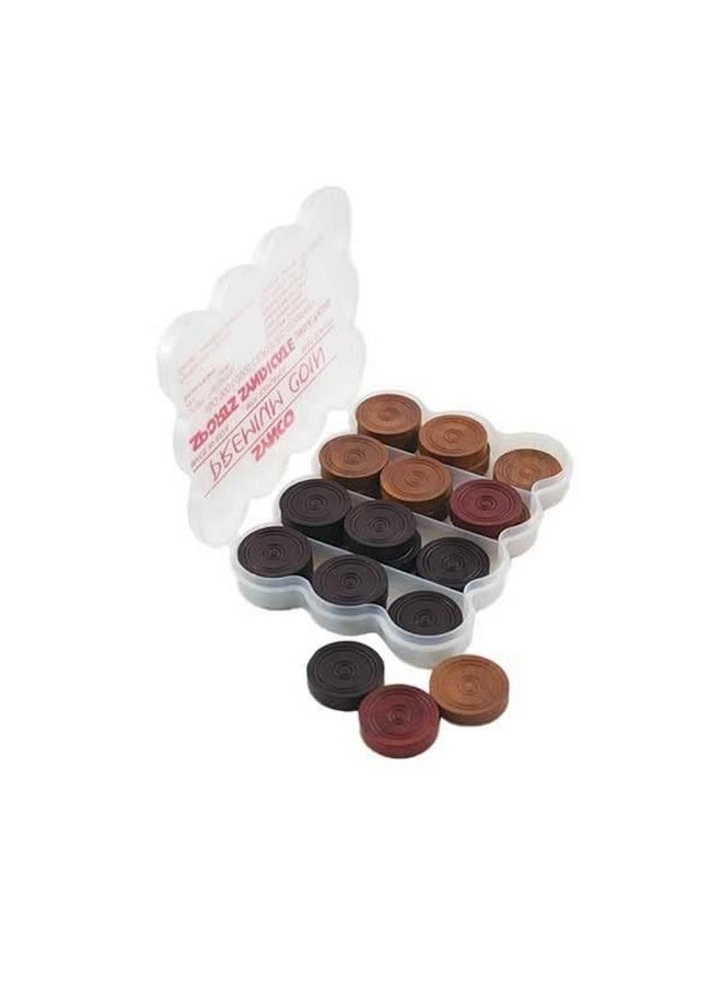 Synco Professional Wooden Carrom Coins Set | 24 Carrom Board Coins in Special Case (Premium)