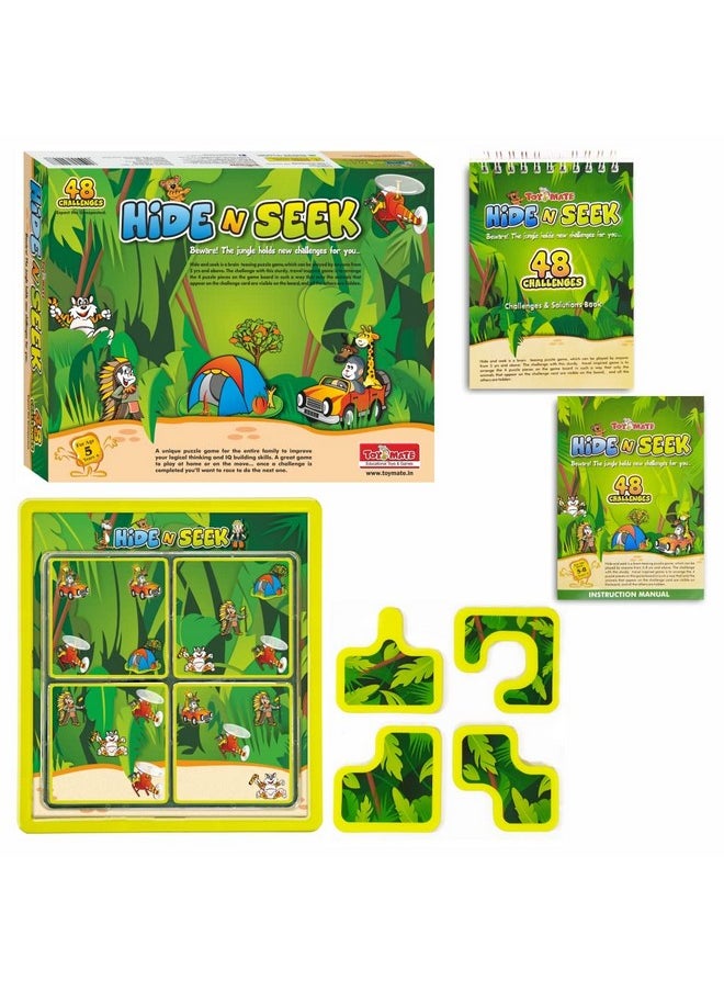 toymate Hide & Seek Jungle- 48 Challenges- An Award Winning Brain Teasing Puzzle Game For Kids Age 5 Years & Above|Pack of 4