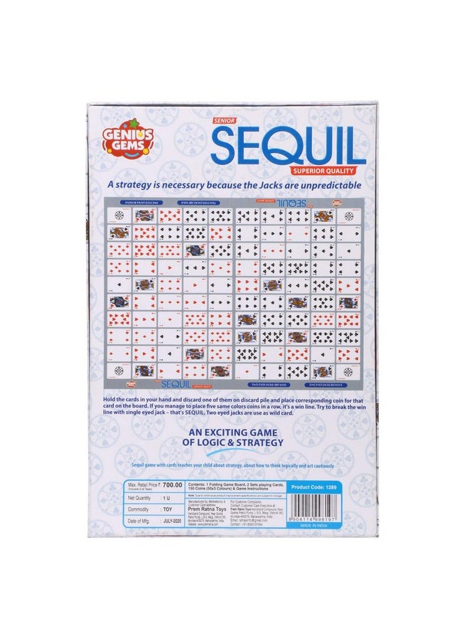 RATNA'S Sequil Game an Exciting Game of Logic & Strategy, Multicolor, Kids