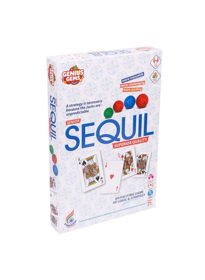 RATNA'S Sequil Game an Exciting Game of Logic & Strategy, Multicolor, Kids