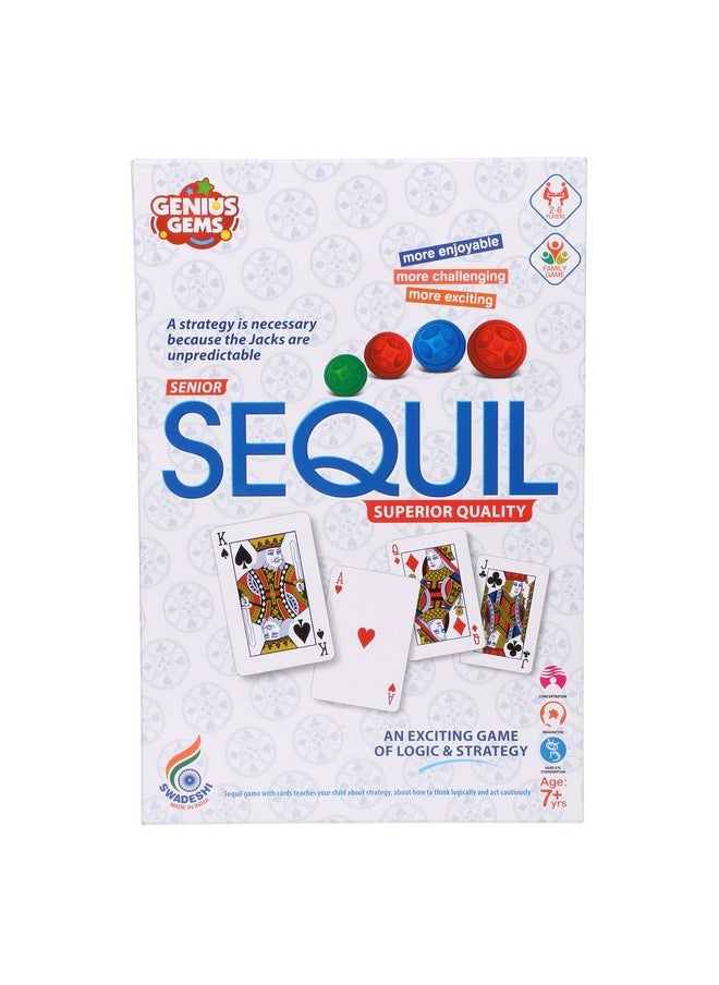 RATNA'S Sequil Game an Exciting Game of Logic & Strategy, Multicolor, Kids