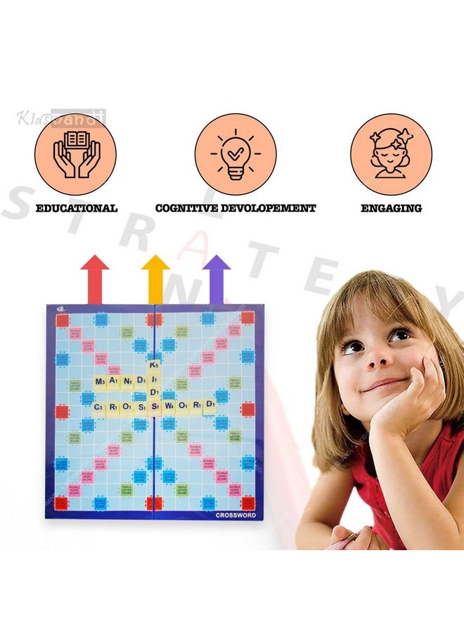 Kids Mandi Crossword Board Game | Education Vocabulary Learning Word Building Game for Kids & Family,Multicolor