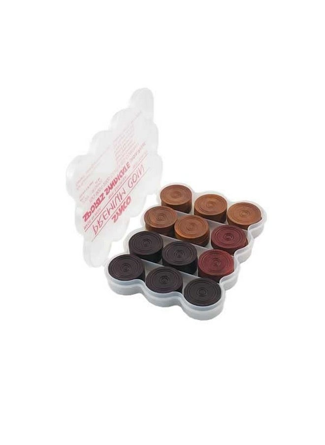 Synco Premium Carrom Coins 8mm thicness with Special PVC Box, 24 Coins (11 White 11 Black 2 Red)