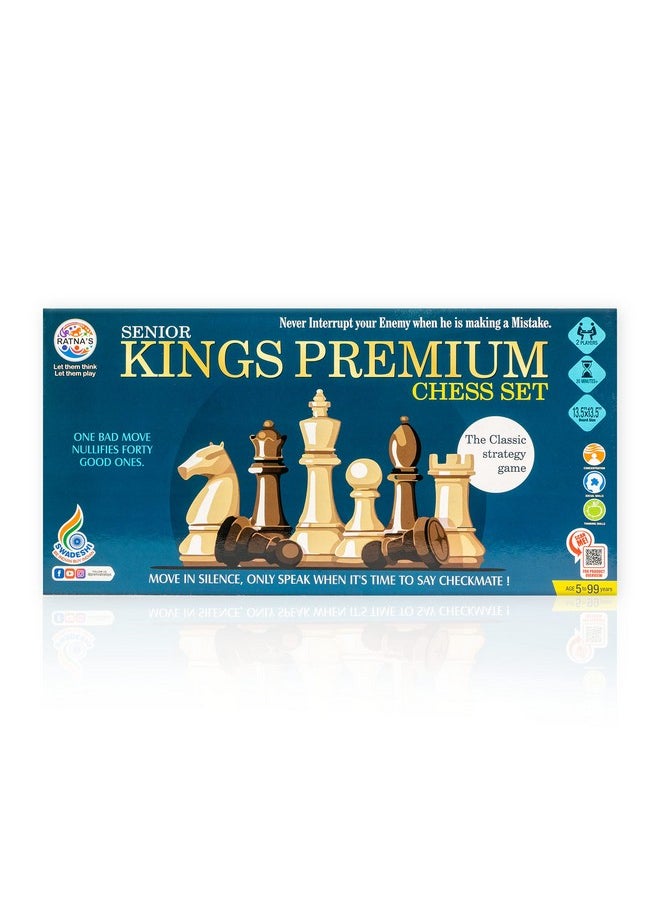 RATNA'S Strategy Game Kings Premium Chess Set for Kids with Logical and Strong Mind to Enhance Their Logical Thinking and Concentration (Big, Multicolour)