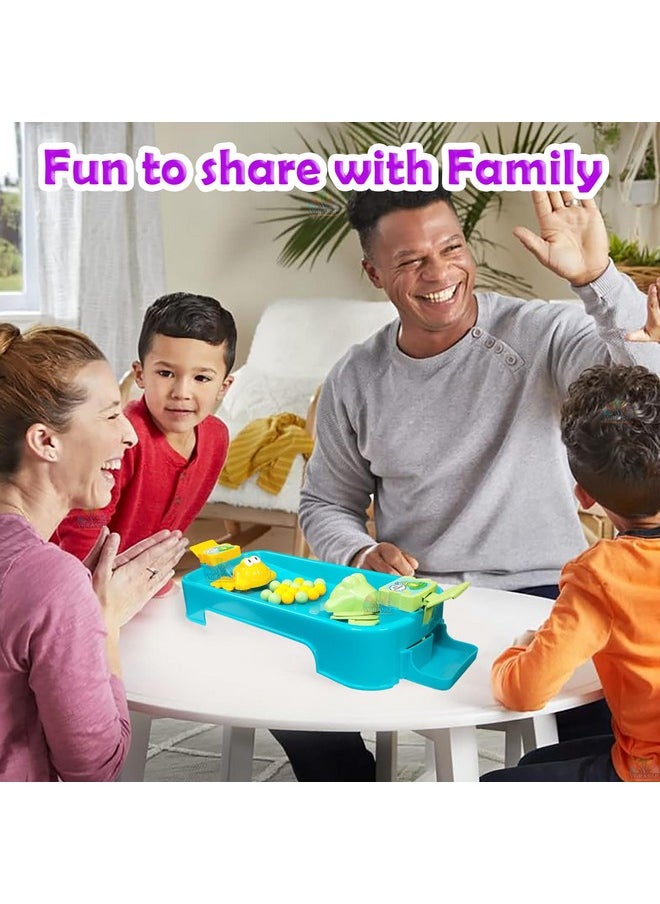 VGRASSP Hungry Frogs Eating Beans - Feeding Board Game Toy for Kids with 16 Beads - Fun Game, Press The Handle and Make Hungry Frogs Swallow Beads - Color As Per Stock (2 Player)