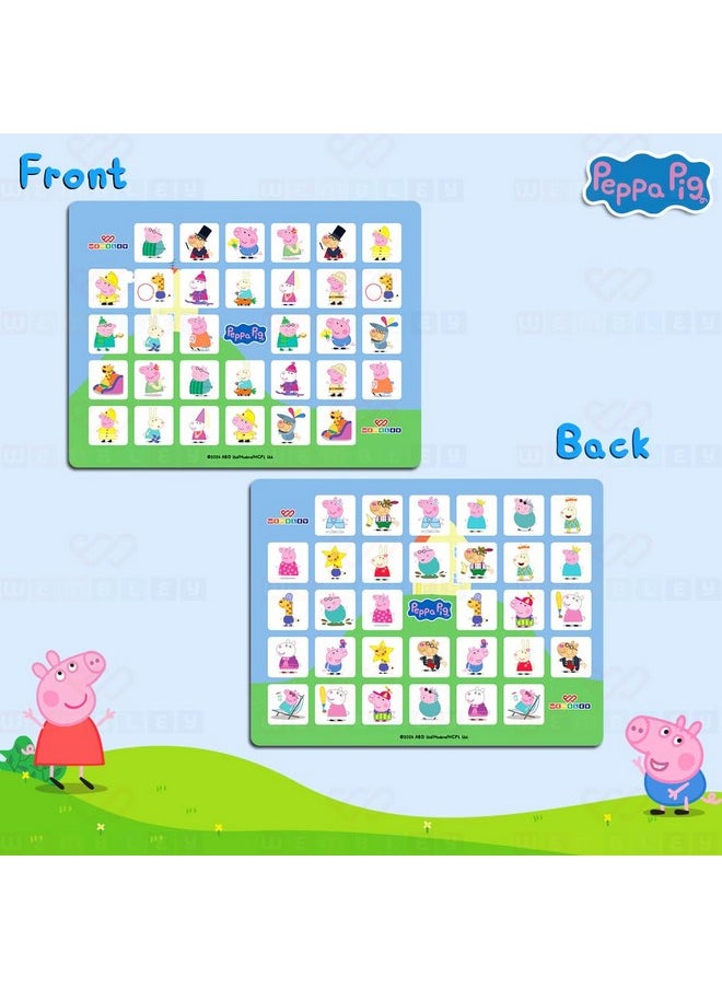 Wembley - Peppa Pig Magnetic Memory Match Game for Kids Family Fun & Fast Children Learning & Educational Brain Memory Game Puzzle 32 Tiles with 64 Picture Icons Birthday Gift for Boys Girls