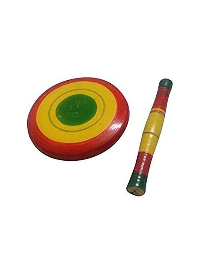 Neotea Wooden Handmade Wooden Kids chapati Maker Chakla Belan Pack of 1 (Color May Vary)