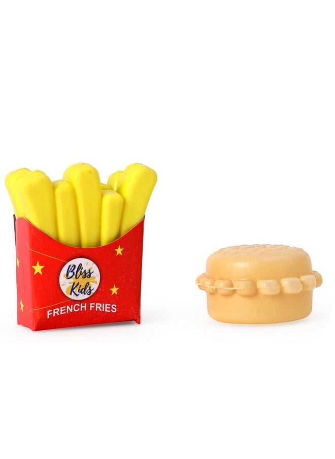 BabyGo Pizza Party Fast Food Pretend Cooking & Cutting Play Set Toy for Kids (Multi-Color)