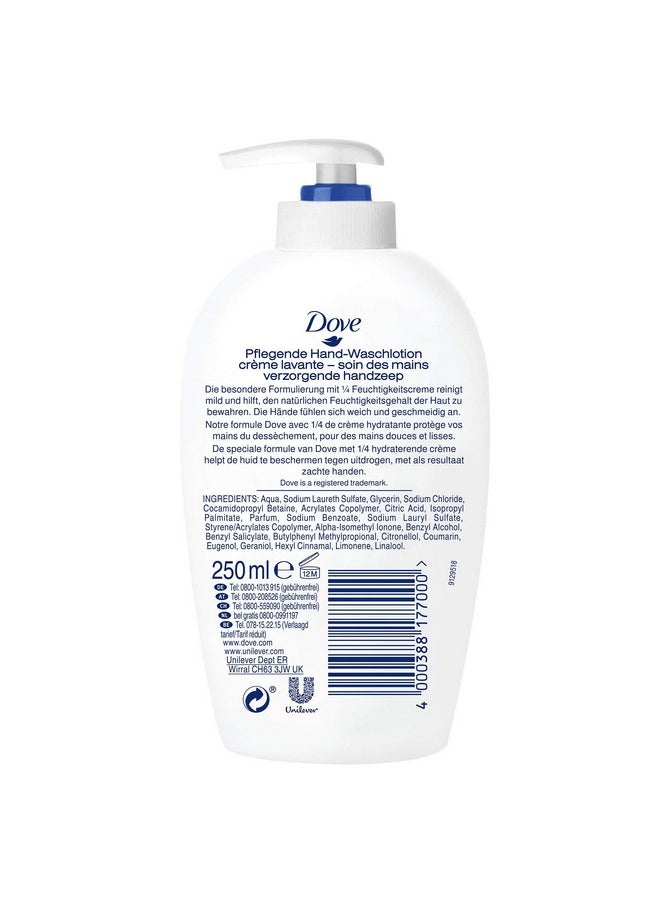 Dove Nourishing Hand Wash,Pack of 6 x 250 ml
