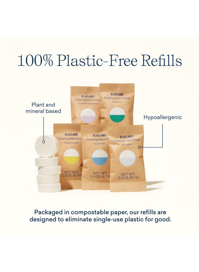BLUELAND Foaming Hand Soap Tablet Refills - 4 Pack | Eco Friendly Products & Cleaning Supplies | Variety Pack Scents | Makes 4 x 9 Fl oz bottles (36 Fl oz total)
