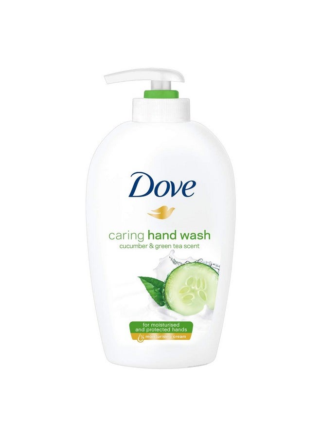 Dove Caring Hand Wash Cucumber & Green Tea Scent | PH Balanced Scented Moisturizing Hand Soap for Working Hands and Dry Hands | 8.45 Oz