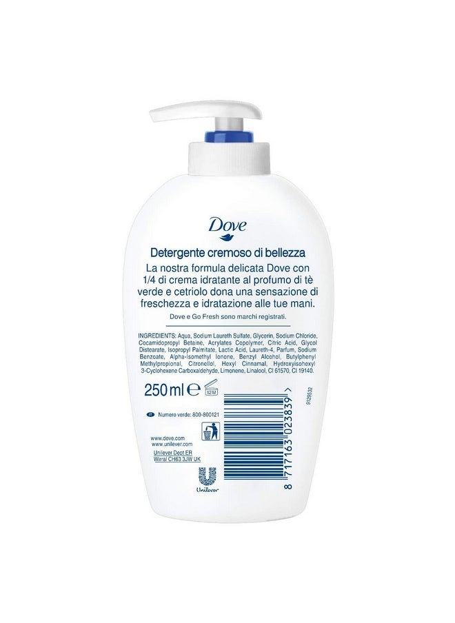 Dove Caring Hand Wash Cucumber & Green Tea Scent | PH Balanced Scented Moisturizing Hand Soap for Working Hands and Dry Hands | 8.45 Oz