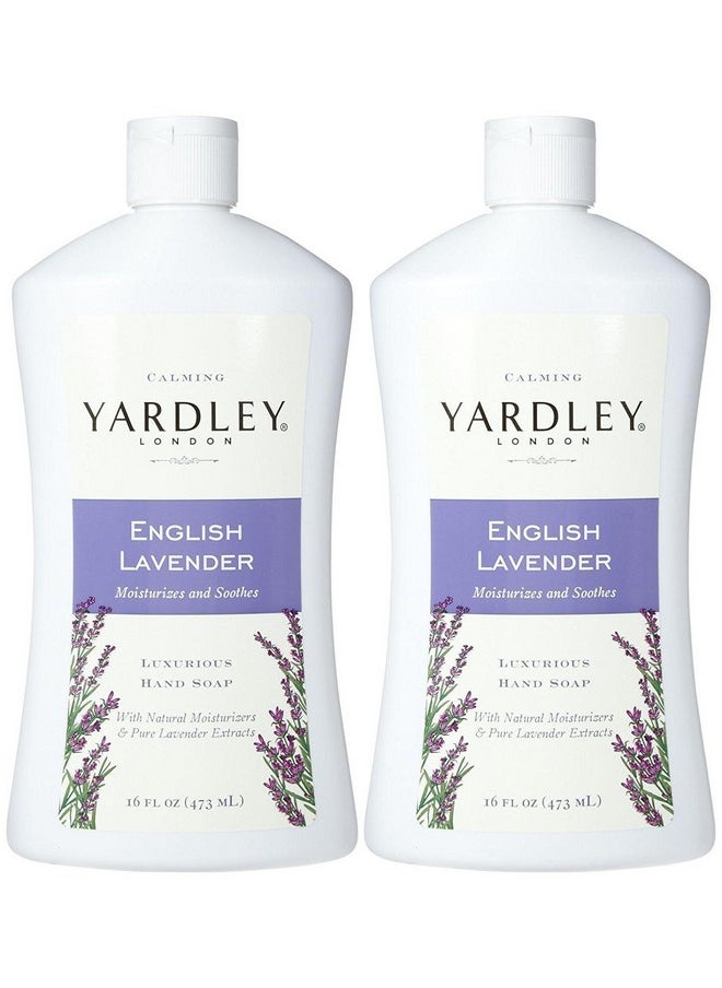 Yardley London Liquid Hand Soap - English Lavender - 16 Fl Oz (Pack of 2)