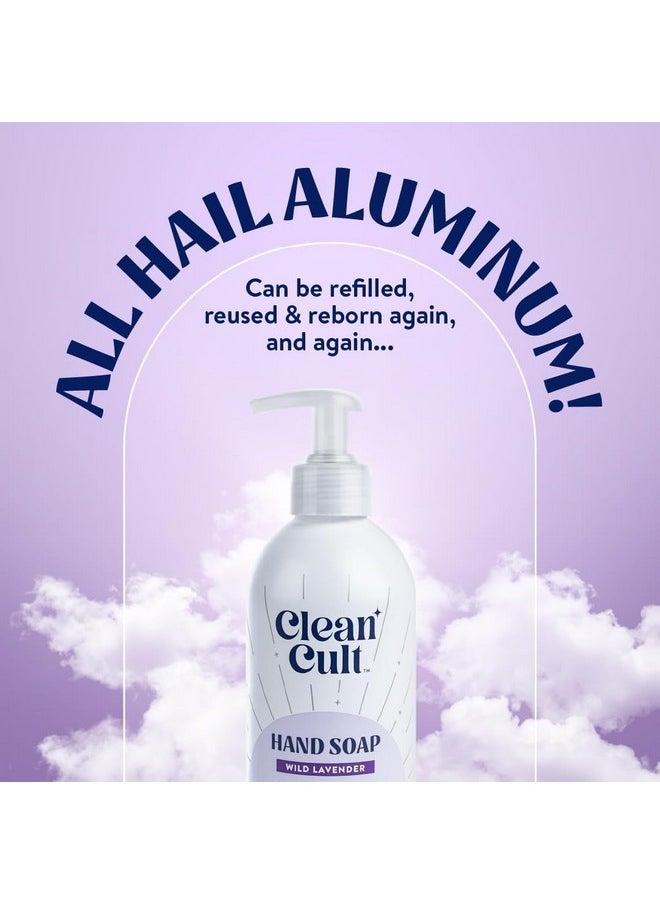 Cleancult - Wild Lavender - Moisturizing Liquid Hand Soap - Refillable Aluminum Bottle - Made with Aloe Vera & Lavender Essential Oil - Nourishes & Moisturizes Dry & Sensitive Skin - 12 oz - 1 Pack