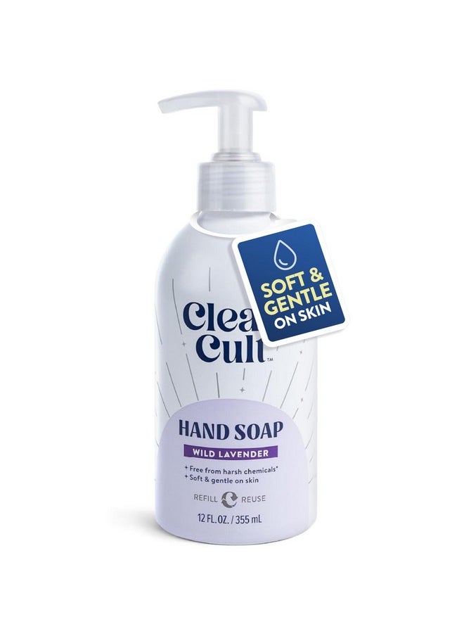 Cleancult - Wild Lavender - Moisturizing Liquid Hand Soap - Refillable Aluminum Bottle - Made with Aloe Vera & Lavender Essential Oil - Nourishes & Moisturizes Dry & Sensitive Skin - 12 oz - 1 Pack