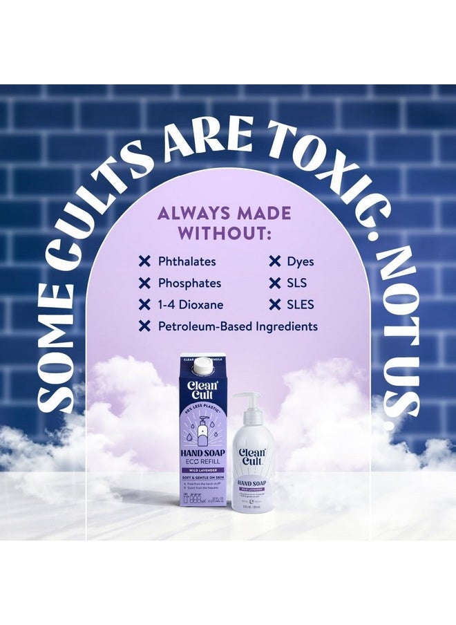 Cleancult - Wild Lavender - Moisturizing Liquid Hand Soap - Refillable Aluminum Bottle - Made with Aloe Vera & Lavender Essential Oil - Nourishes & Moisturizes Dry & Sensitive Skin - 12 oz - 1 Pack