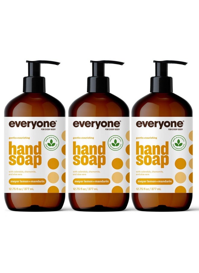 Everyone Liquid Hand Soap, 12.75 Ounce (Pack of 3), Meyer Lemon and Mandarin, Plant-Based Cleanser with Pure Essential Oils