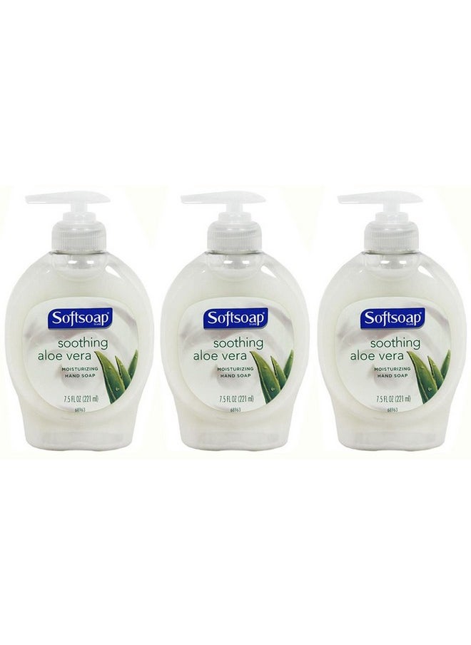 Softsoap Soothing Aloe Vera Moisturizing Hand Soap, 7.5 Ounce (Pack of 3)