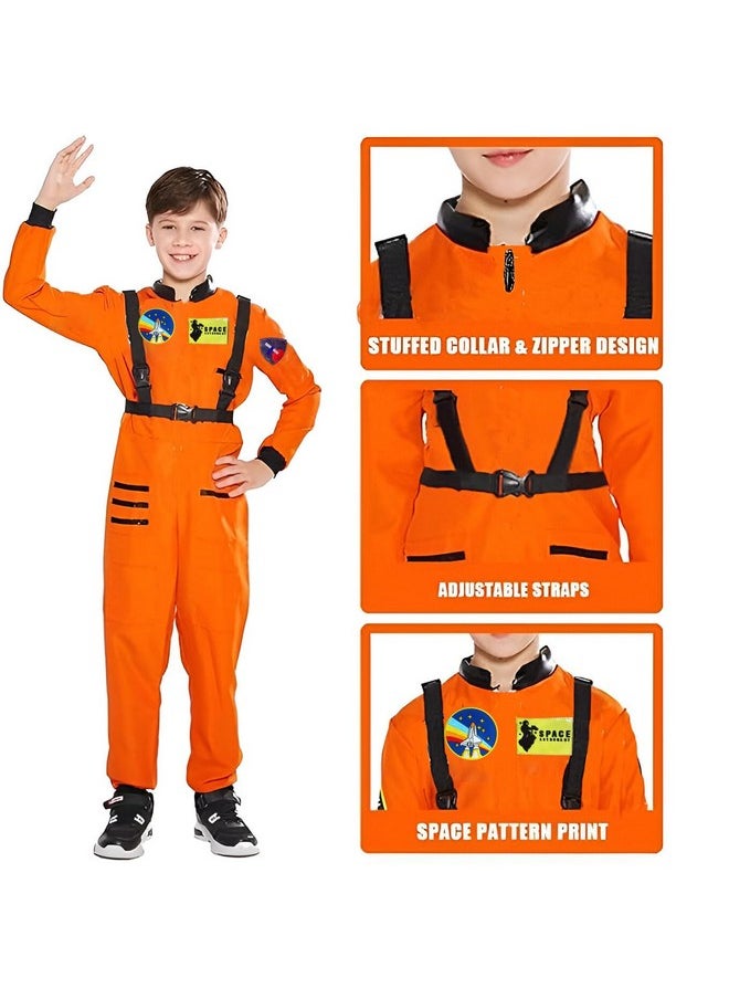 Fancy Steps Kids astronaut costumes, Todderls astronaut outfit, Boys and girls astronaut dress-up, Astronaut fancy dress for kids (Orange 6-7 Years)