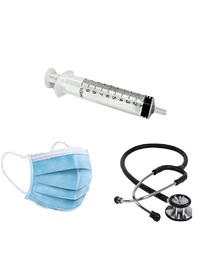 Fancy Steps Doctor and Nurse coat for kids, costume of Nurse and doctor for girls/Boys for birthday gift, school party, (Doctor_Set6, 6-7Years)