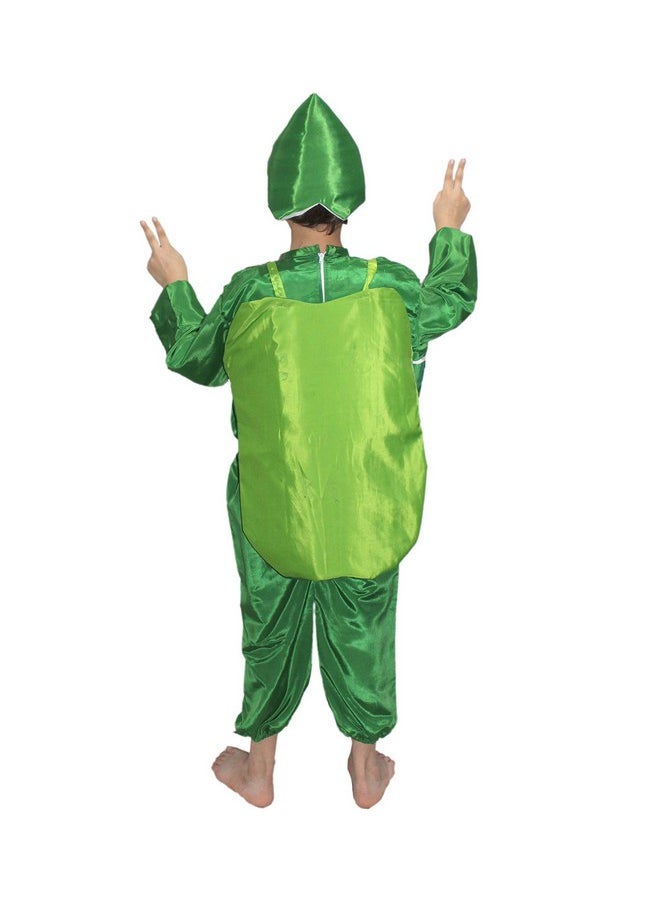 Kaku Fancy Dresses Polyester Capsicum Vegetables Costume -Green, 3-4 Years, for Boys & Girls