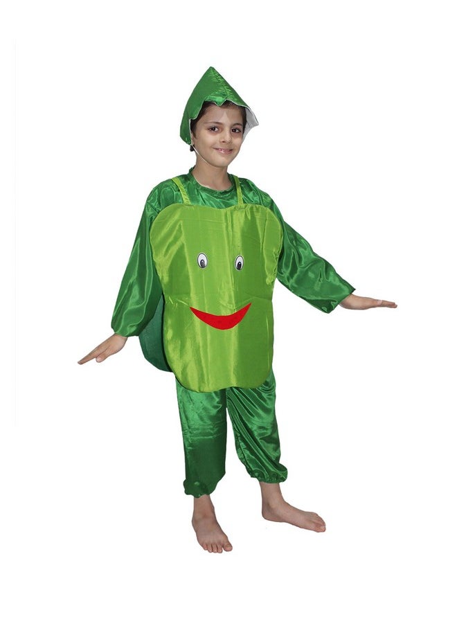 Kaku Fancy Dresses Polyester Capsicum Vegetables Costume -Green, 3-4 Years, for Boys & Girls