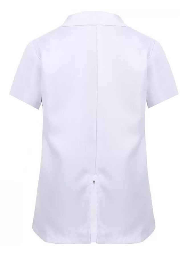 Fancy Steps Kids' Half Sleeve Doctor Costume Coat Community Helpers Costumes Fancy dress competition for boys & girls Set of 4 (Coat, Mask, Injection, Stethoscope) 7-8 Years