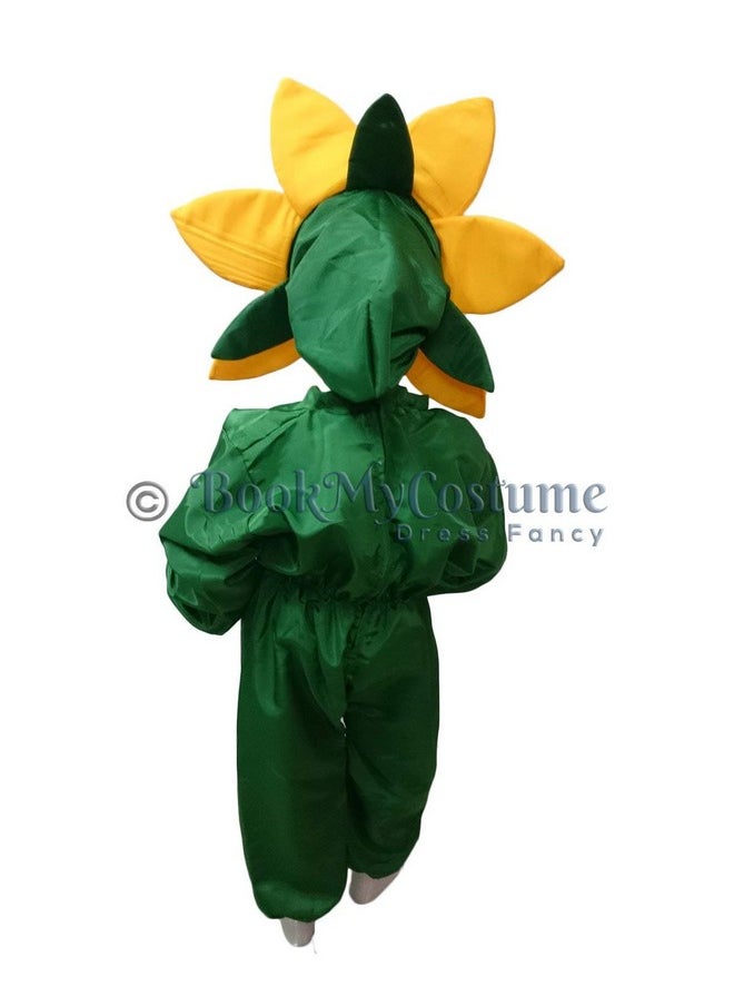 BookMyCostume Yellow Flower Kids Fancy Dress Costume 3-4 years
