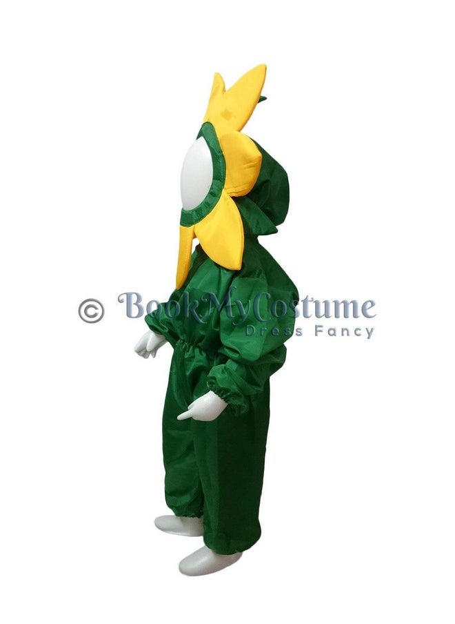 BookMyCostume Yellow Flower Kids Fancy Dress Costume 3-4 years