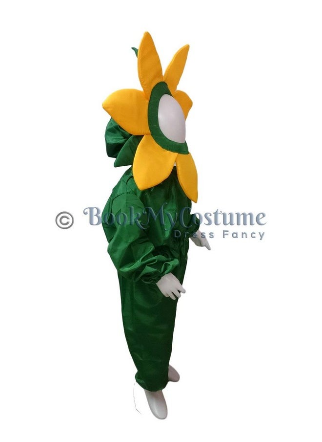 BookMyCostume Yellow Flower Kids Fancy Dress Costume 3-4 years