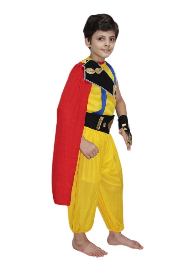 Kaku Fancy Dresses Polyester Balbeer Famous Character Costume -Red-Black, 3-4 Years, For Boys