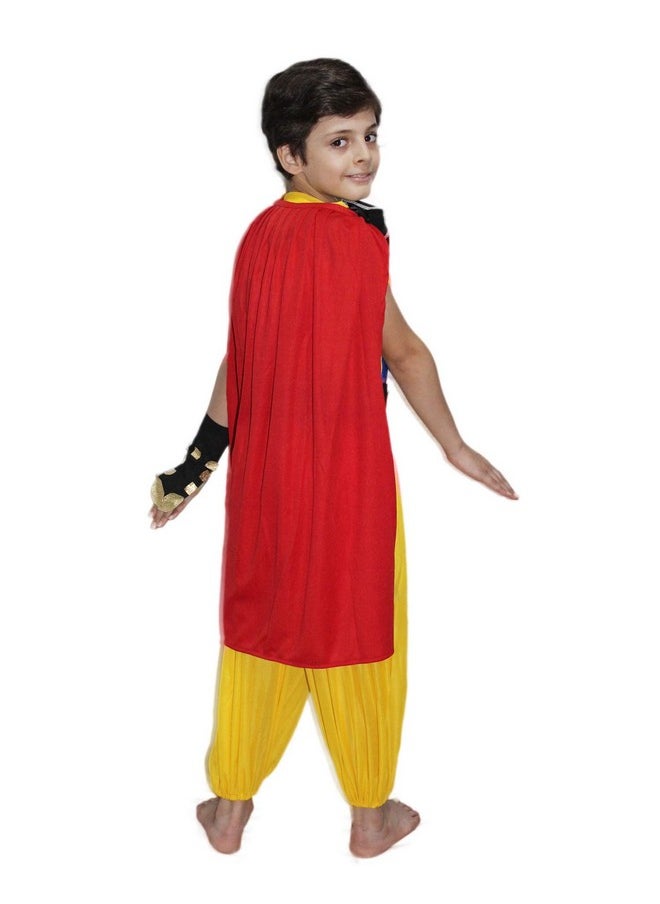 Kaku Fancy Dresses Polyester Balbeer Famous Character Costume -Red-Black, 3-4 Years, For Boys