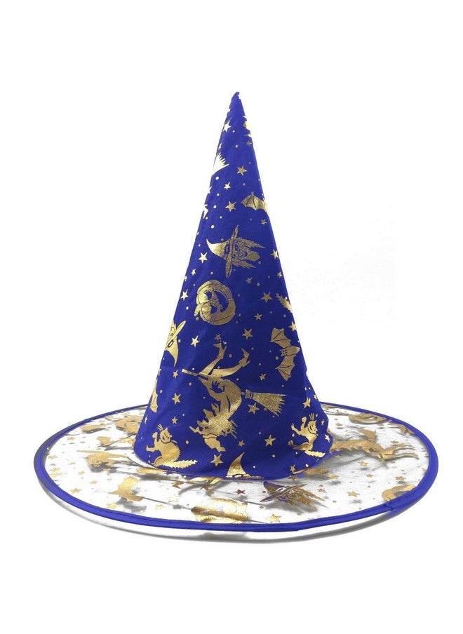 FancyDressWale Polyester Halloween Dress For Boys And Girls (Cape & Hat Only)- Blue